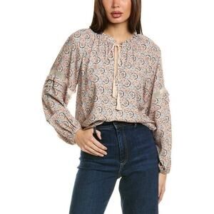 Joie Blouse Womens Size XS NEW Pink Tint Ogdine Top 100% Rayon Dainty Prairie